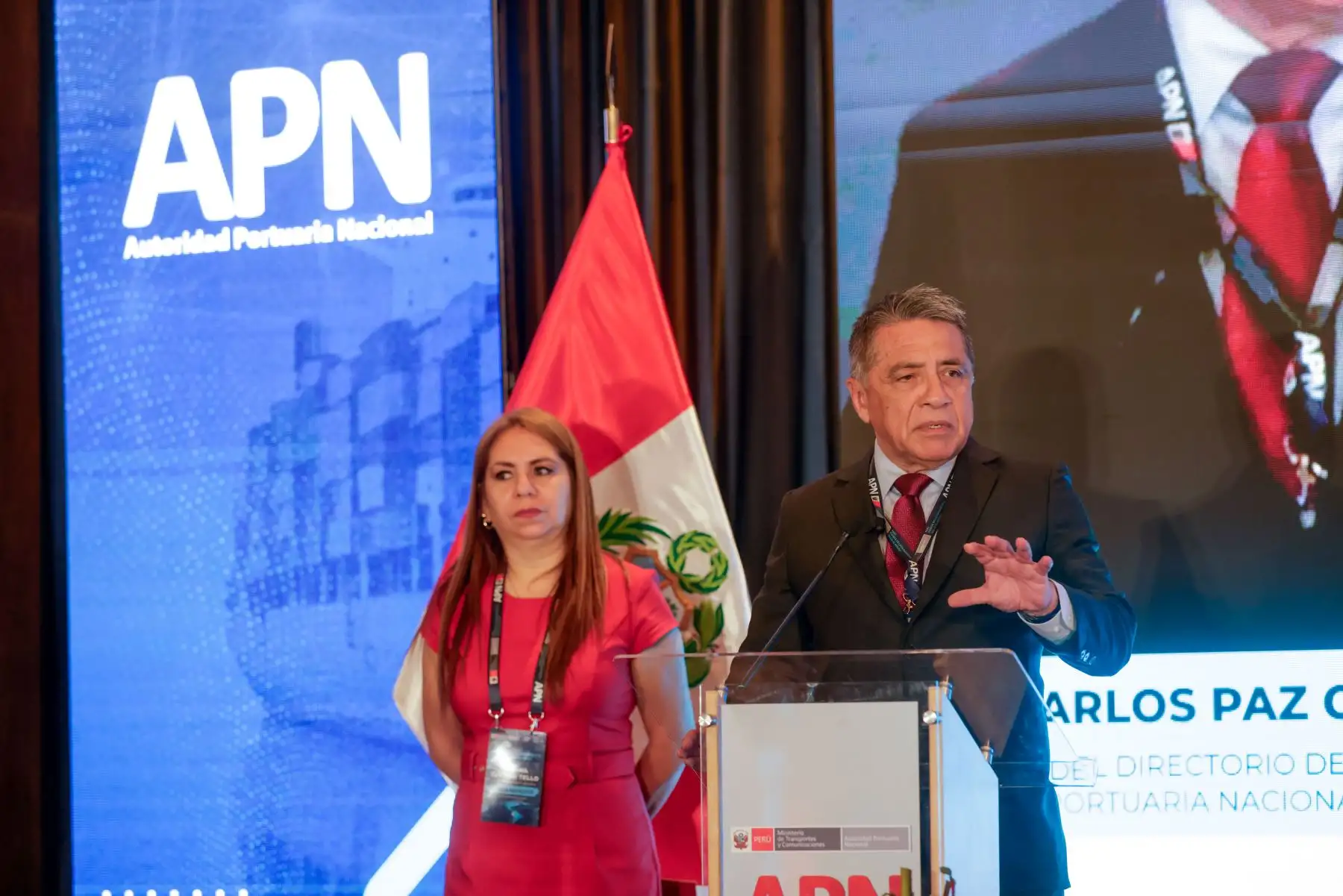 Juan Carlos Paz Cárdenas, presidente del Directorio de la Autoridad Portuaria Nacional, fue el anfitrión de la conferencia "Perú: Puerta de Latinoamérica hacia el Mundo". Foto: ANDINA/Luis Iparraguirre