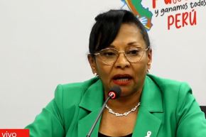 Teresa Hernández Cajo, titular del ministerio de la Mujer y Poblaciones Vulnerables (MIMP). Captura TV