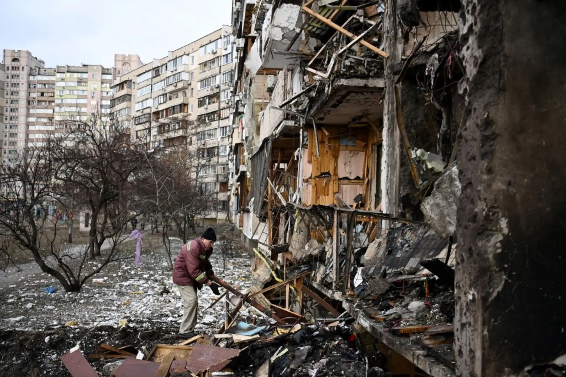 Destrucción en Ucrania Foto: AFP