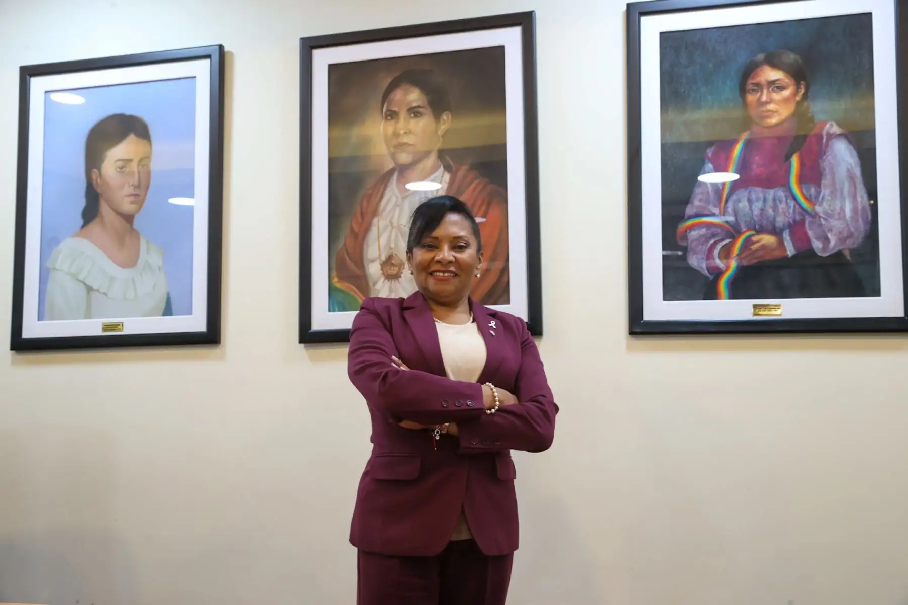 El Ministerio de la Mujer está abocado a lograr eliminar la violencia contra la mujer y a cambiar creencias al respecto, señala Teresa Hernández. Fotos: ANDINA/Juan Carlos Guzmán