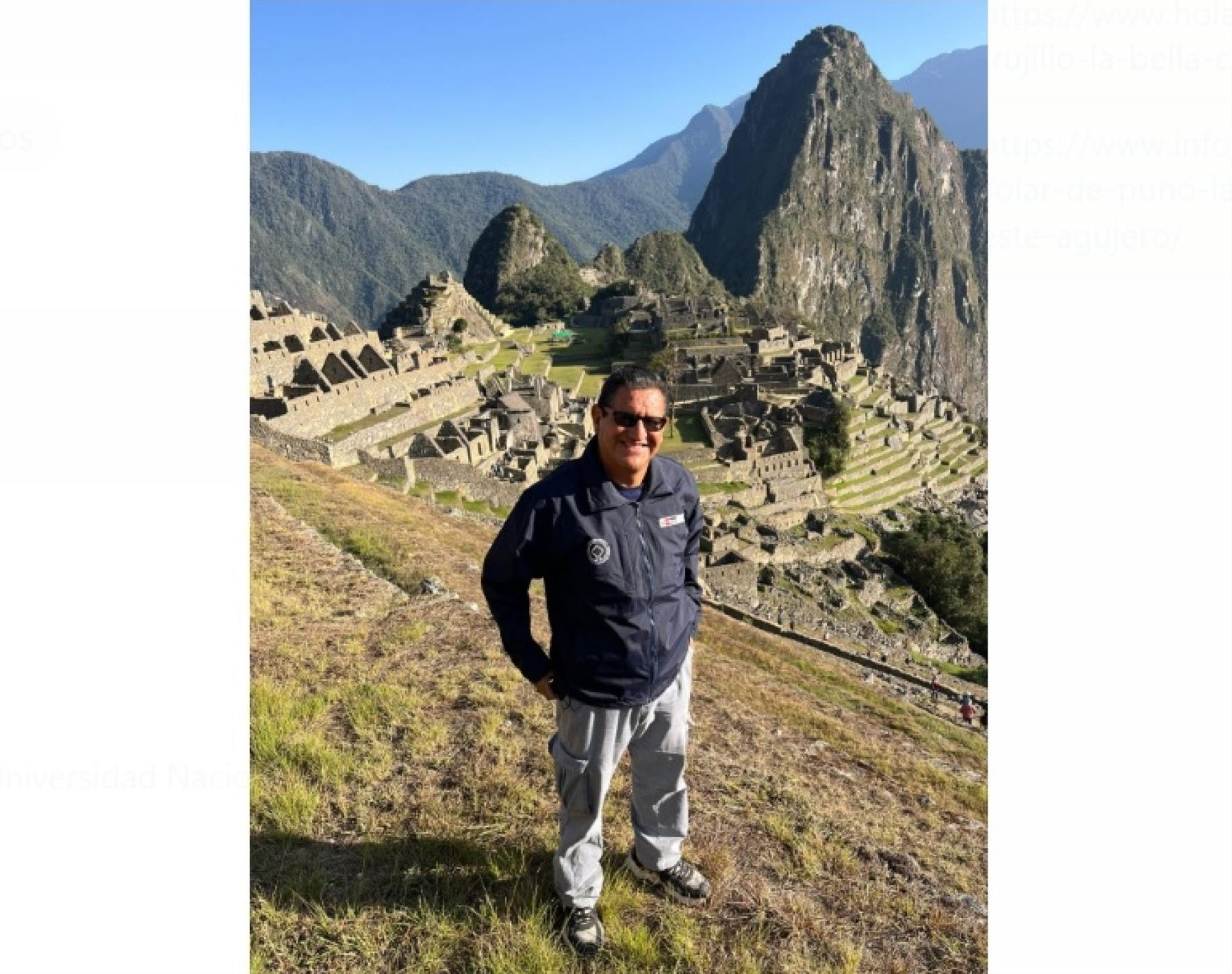 El arqueólogo Régulo Franco Jordán estuvo a cargo de la jefatura del Parque Arqueológico de Machu Picchu, el principal ícono cultural y turístico de Perú. ANDINA/Difusión