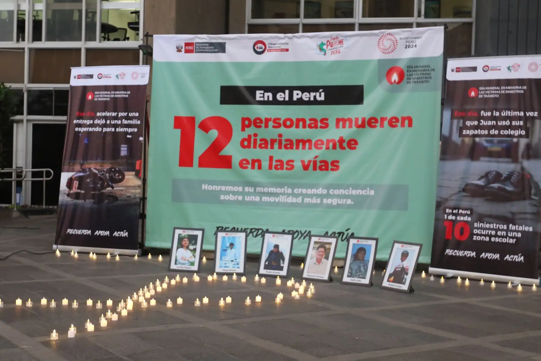 En el marco de la conmemoración del Día Mundial en Memoria de las Víctimas de Siniestros de Tránsito, el Ministerio de Transportes y Comunicaciones convoca a la ceremonia para honrar la memoria de las víctimas y reafirmar el compromiso del MTC de reducir el índice de muertes y lesiones causadas por los siniestros viales, en esta importante fecha de reflexión y acción. FOTO: ANDINA/Héctor Vinces