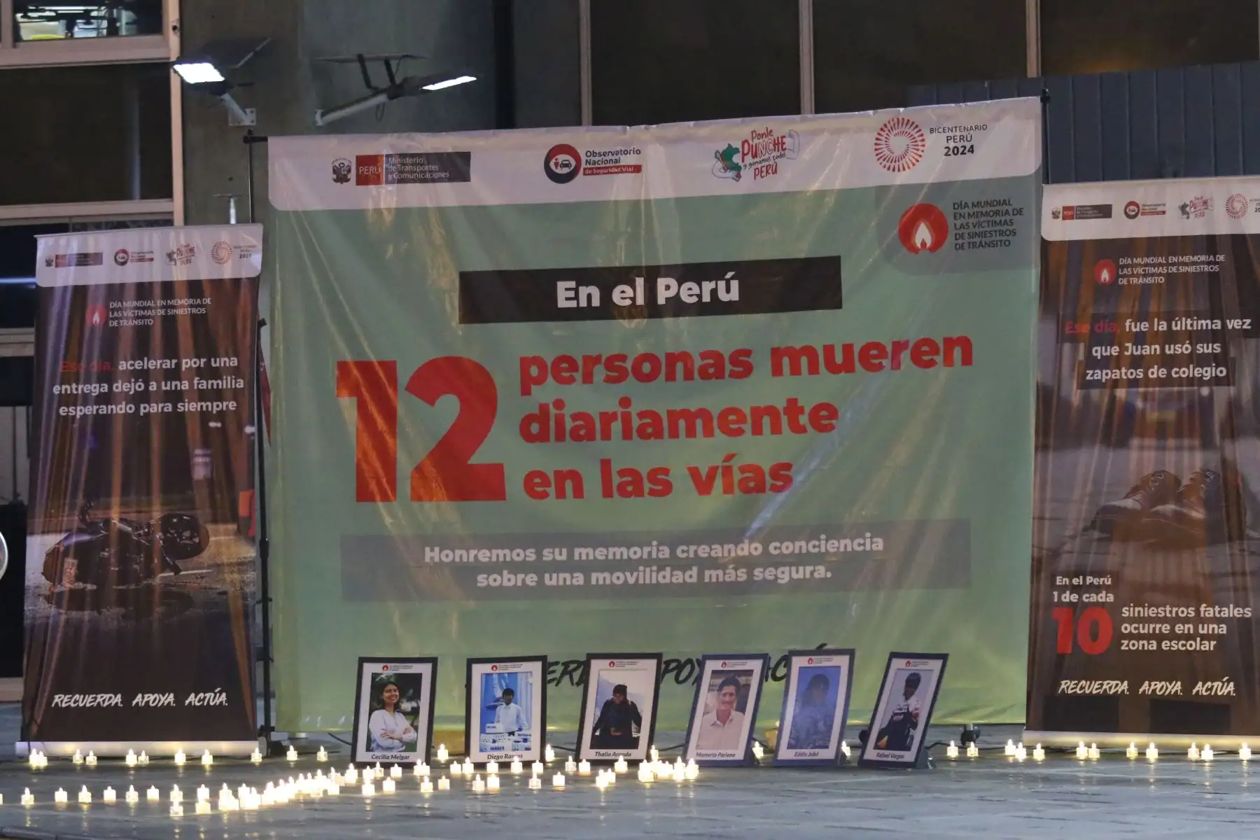 En el marco de la conmemoración del Día Mundial en Memoria de las Víctimas de Siniestros de Tránsito, el Ministerio de Transportes y Comunicaciones convoca a la ceremonia para honrar la memoria de las víctimas y reafirmar el compromiso del MTC de reducir el índice de muertes y lesiones causadas por los siniestros viales, en esta importante fecha de reflexión y acción. FOTO: ANDINA/Héctor Vinces