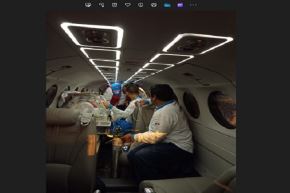 Bebés  fueron evacuados en el avión ambulancia Beechcraft King Air 360C, recientemente adquirido por el Gobierno Nacional.