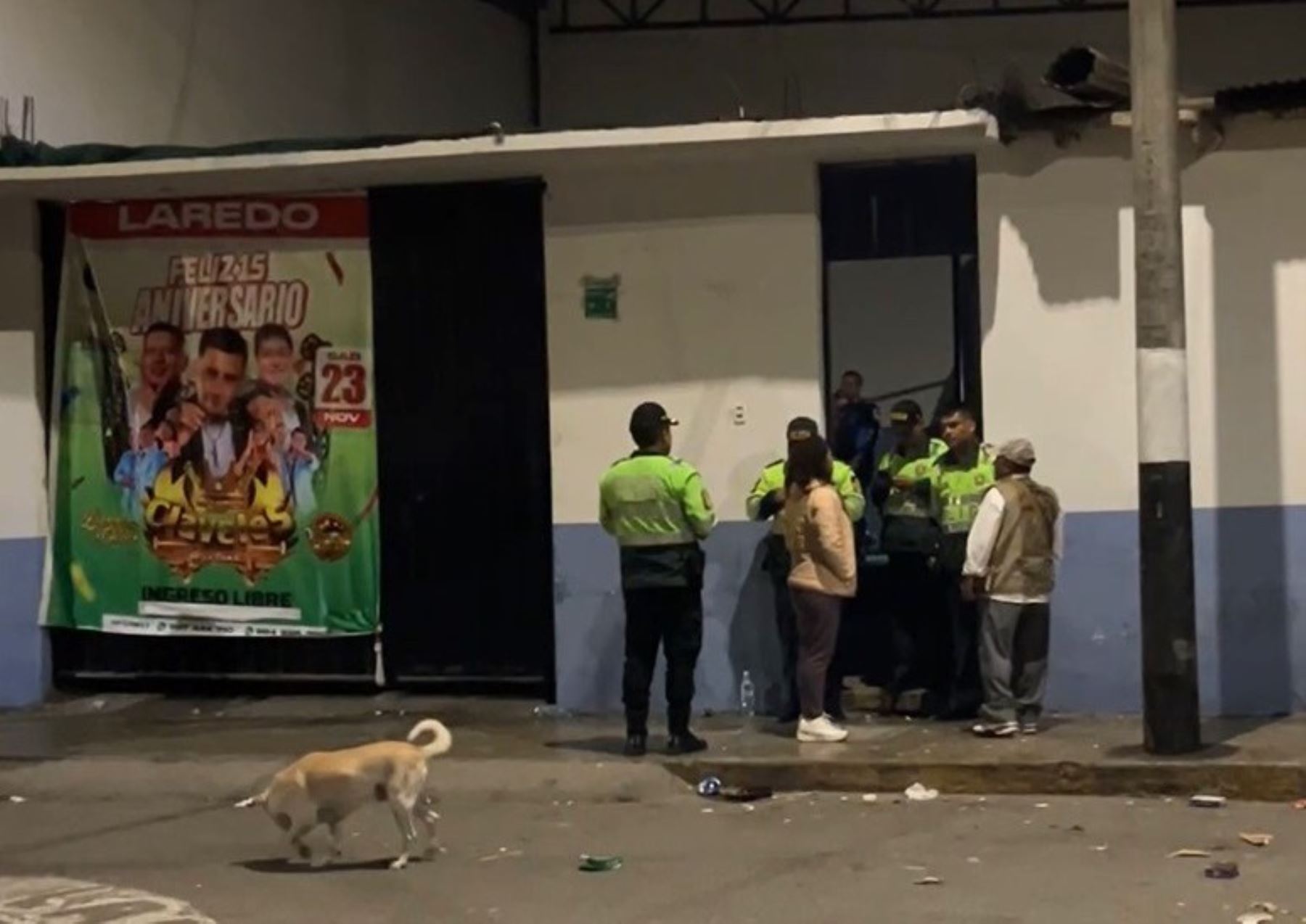 Policía Nacional investiga un nuevo crimen perpetrado en Trujillo. Esta vez una persona fue asesinada en el interior de una discoteca ubicada en el distrito de Laredo. ANDINA/Difusión