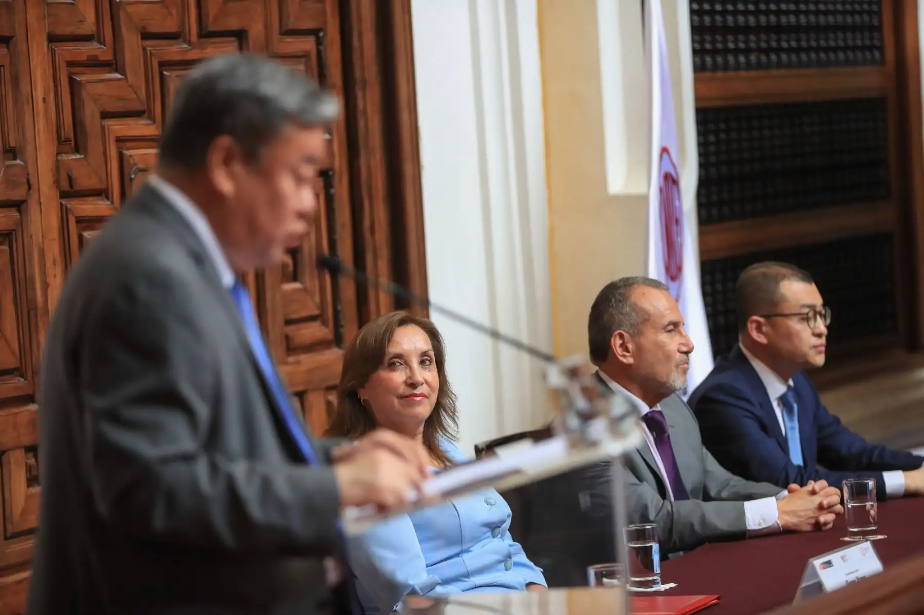 La presidenta de la República, Dina Ercilia Boluarte Zegarra, participa en la ceremonia de presentación del programa “Cultiva Talento Digital”. Foto: ANDINA/Prensa Presidencia
