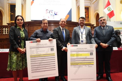 Ministro de Trabajo y Promoción del Empleo, Daniel Maurate Romero, presentó en el Congreso el Certificado Único Laboral (CUL) para personas con discapacidad y migrantes extranjeros.ANDINA/Difusión