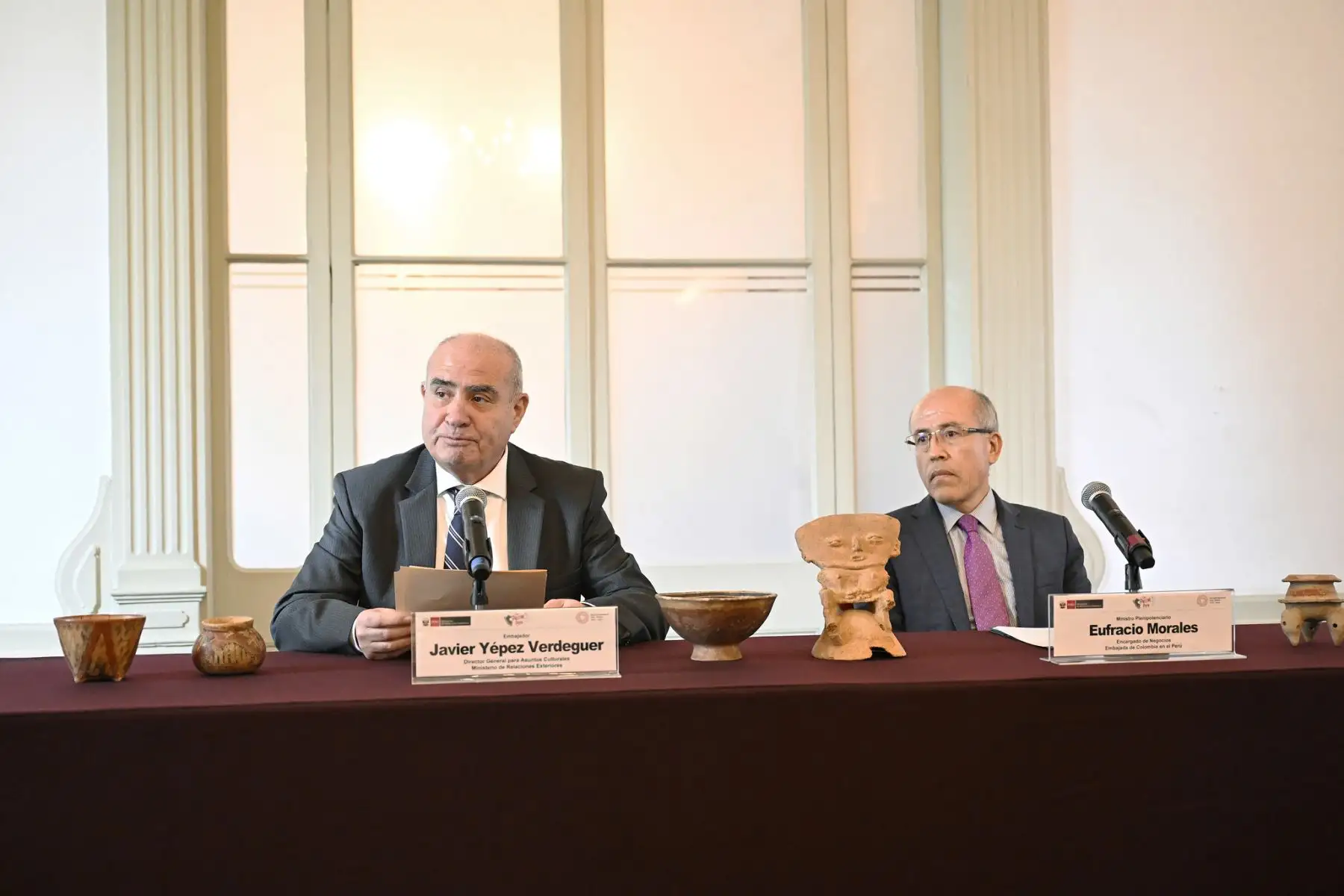 En el marco del convenio bilateral de 1989 para la protección, conservación, y recuperación de bienes arqueológicos, históricos y culturales, el Perú colaboró estrechamente con la Cancillería de Colombia para la recuperación de estos bienes culturales. Foto: ANDINA/Difusión