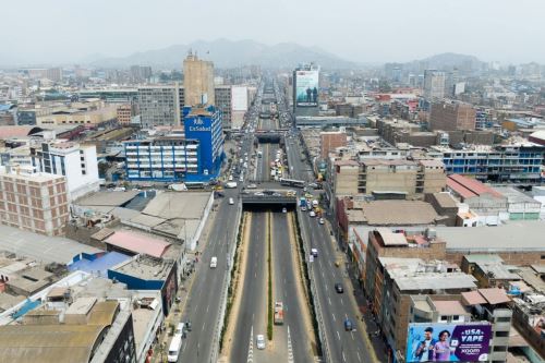 Autoridades participaron en ceremonia de inicio de obra del nuevo corredor vial de 2.8 km en la vía Expresa Grau. Foto: MML