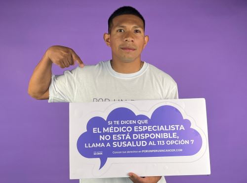 Edison Flores apoya a la campaña por los derechos de las personas con cáncer