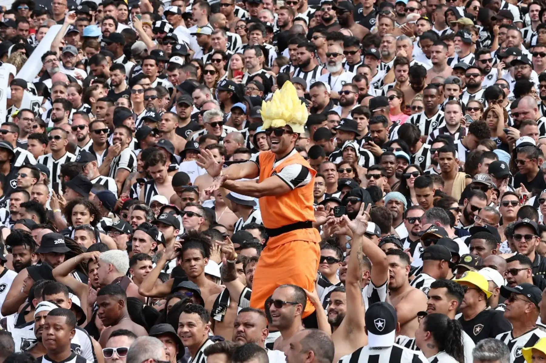 Miles de hinchas de Atlético Mineiro y Botafogo llegan a Buenos Aires para estar presentes en la final de la Copa Libertadores 2024 que se disputará en el estadio Monumental de River Plate. Foto: AFP