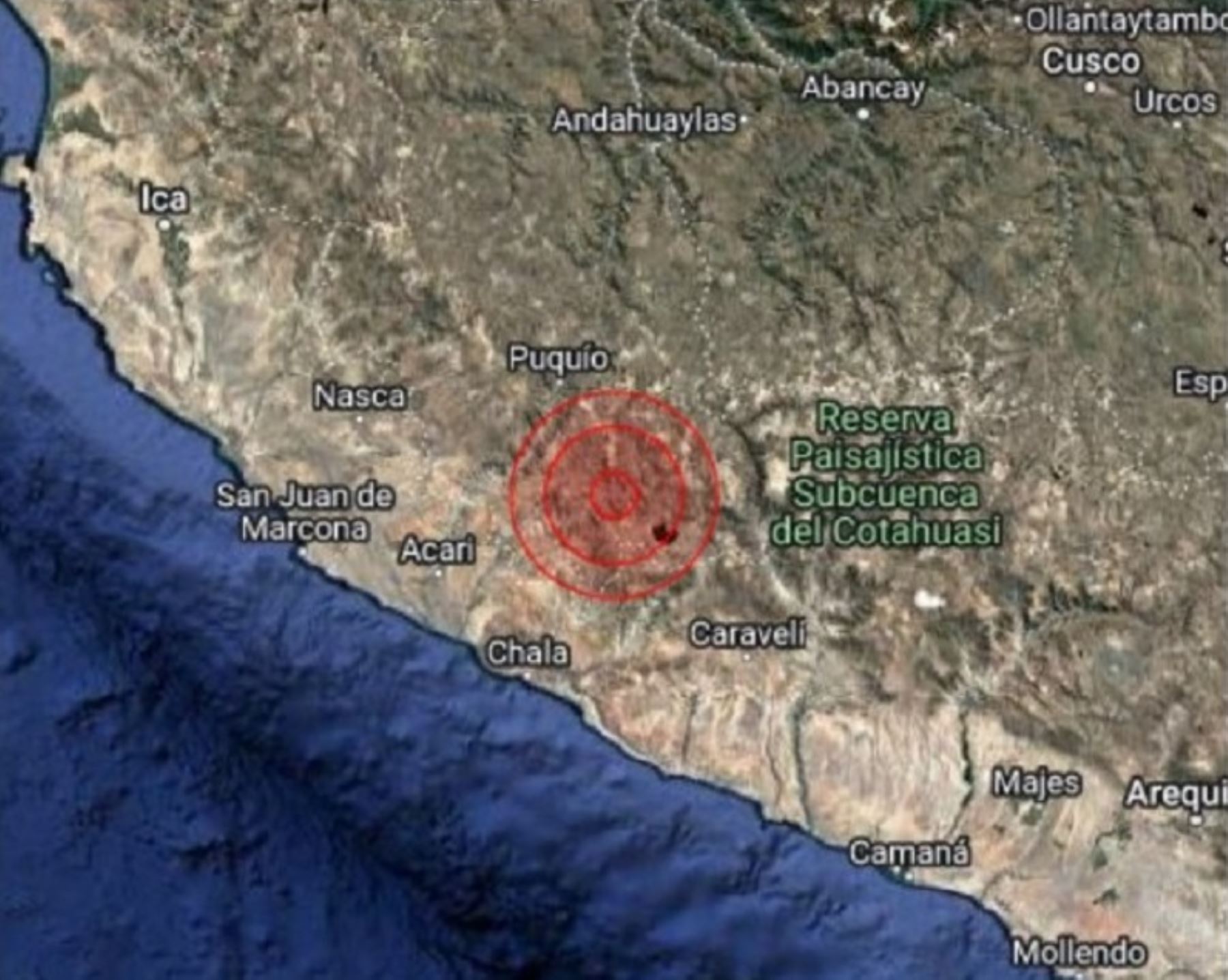 El epicentro del sismo de magnitud 4.0 se localizó cerca de Pullo, ubicado en la provincia de Parinacochas, al sur de Ayacucho.