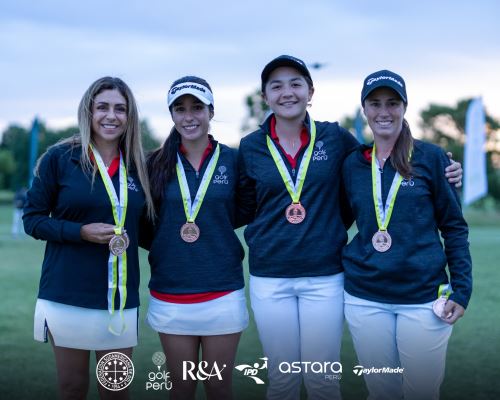 Ximena Benites, Aitana Tuesta, Luisamariana Mesones, Camila Zignaigo conforman el equipo fekmenino de golf