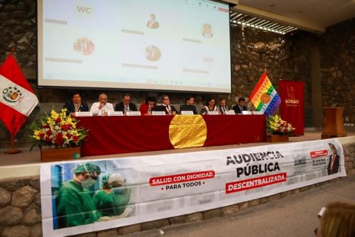 Representantes del Minsa participaron en Cusco, en la segunda audiencia pública descentralizada de la Comisión de Salud y Población del Congreso de la República,