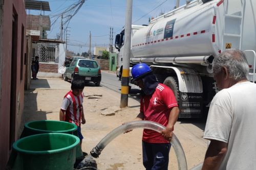 Plan de contingencia asegura abastecimiento de agua potable para la población en Chincha. Foto: ANDINA/Difusión