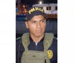 El suboficial PNP Víctor Rivera se ha convertido en un héroe para Andahuaylas al salvar la vida de un niño que era arrastrado por el río Chumbao.