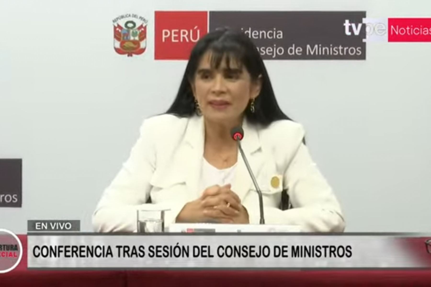 Ministra de Comercio Exterior y Turismo, Desilú León. Captura TV