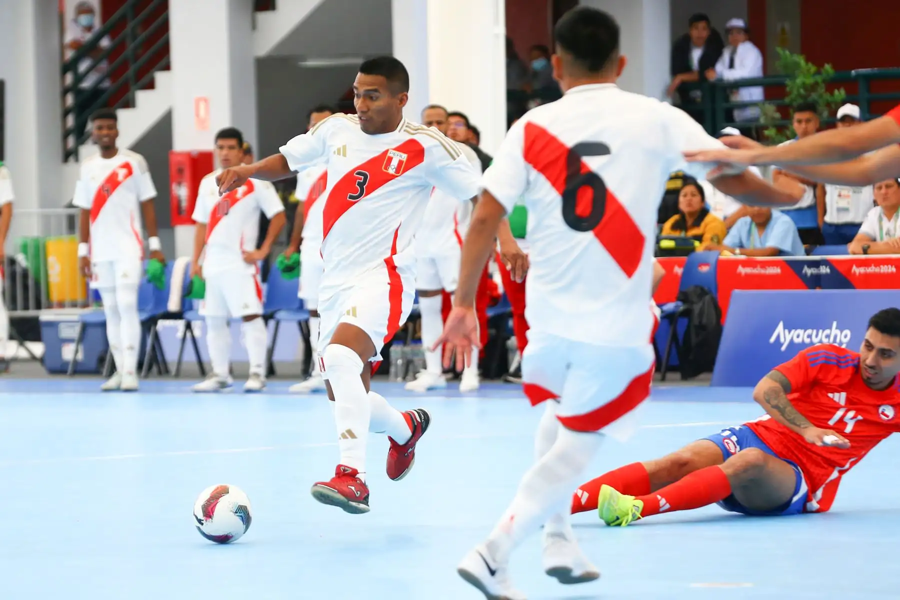 La Selección Peruana de Futsal golea 6 a 0  a Chile en los Juegos Bolivarianos Ayacucho 2024. Foto: Eddy Ramos