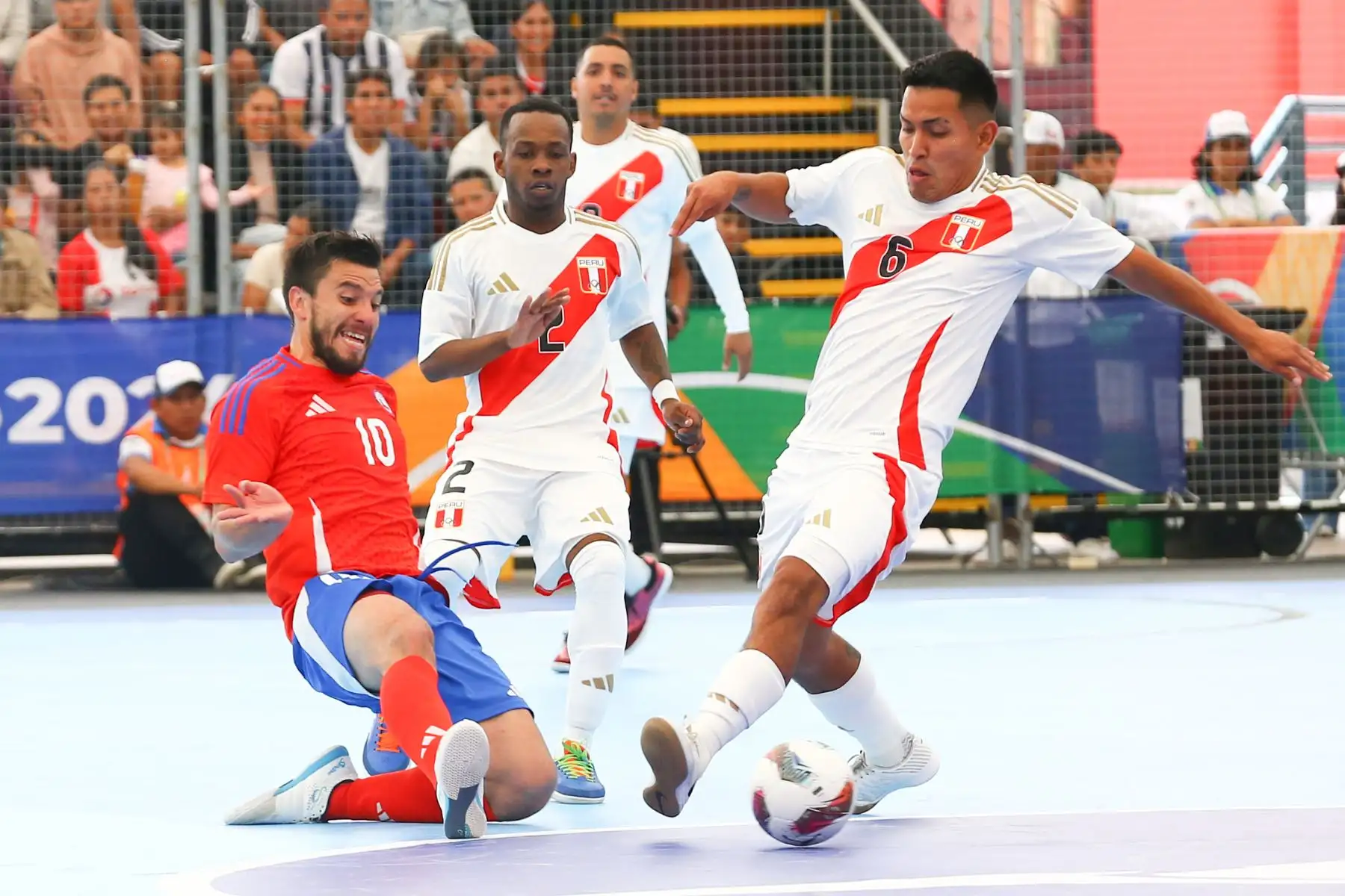 La Selección Peruana de Futsal golea 6 a 0  a Chile en los Juegos Bolivarianos Ayacucho 2024. Foto: Eddy Ramos