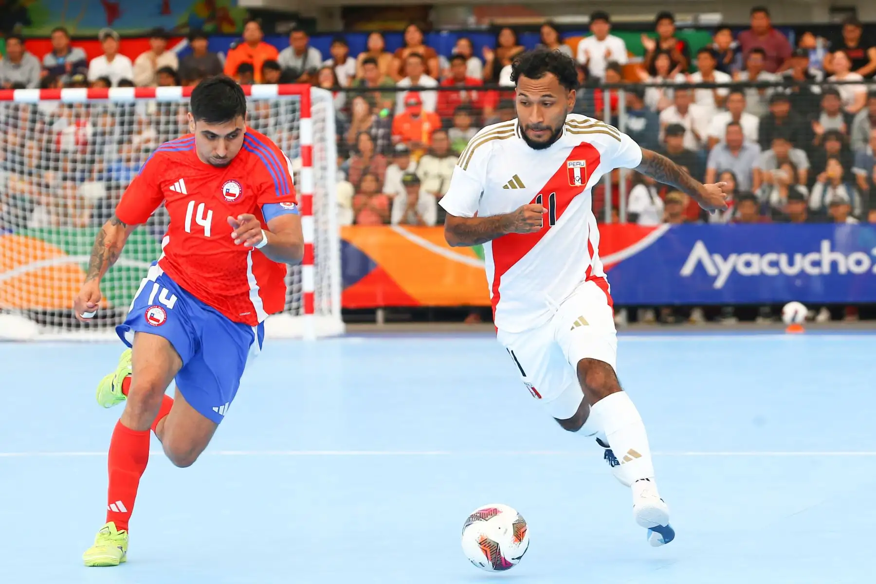 La Selección Peruana de Futsal golea 6 a 0  a Chile en los Juegos Bolivarianos Ayacucho 2024. Foto: Eddy Ramos