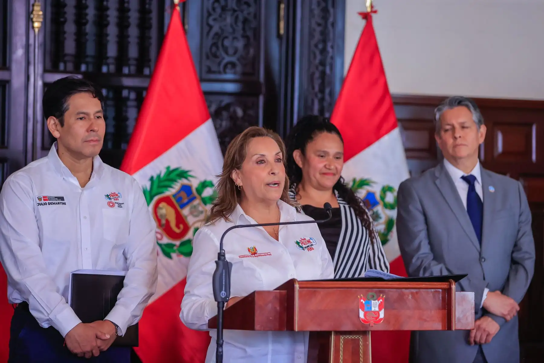 Presidenta Dina Boluarte  realiza el lanzamiento del nuevo Programa de Alimentación Escolar “Wasi Mikuna"Foto: ANDINA/Prensa Presidencia