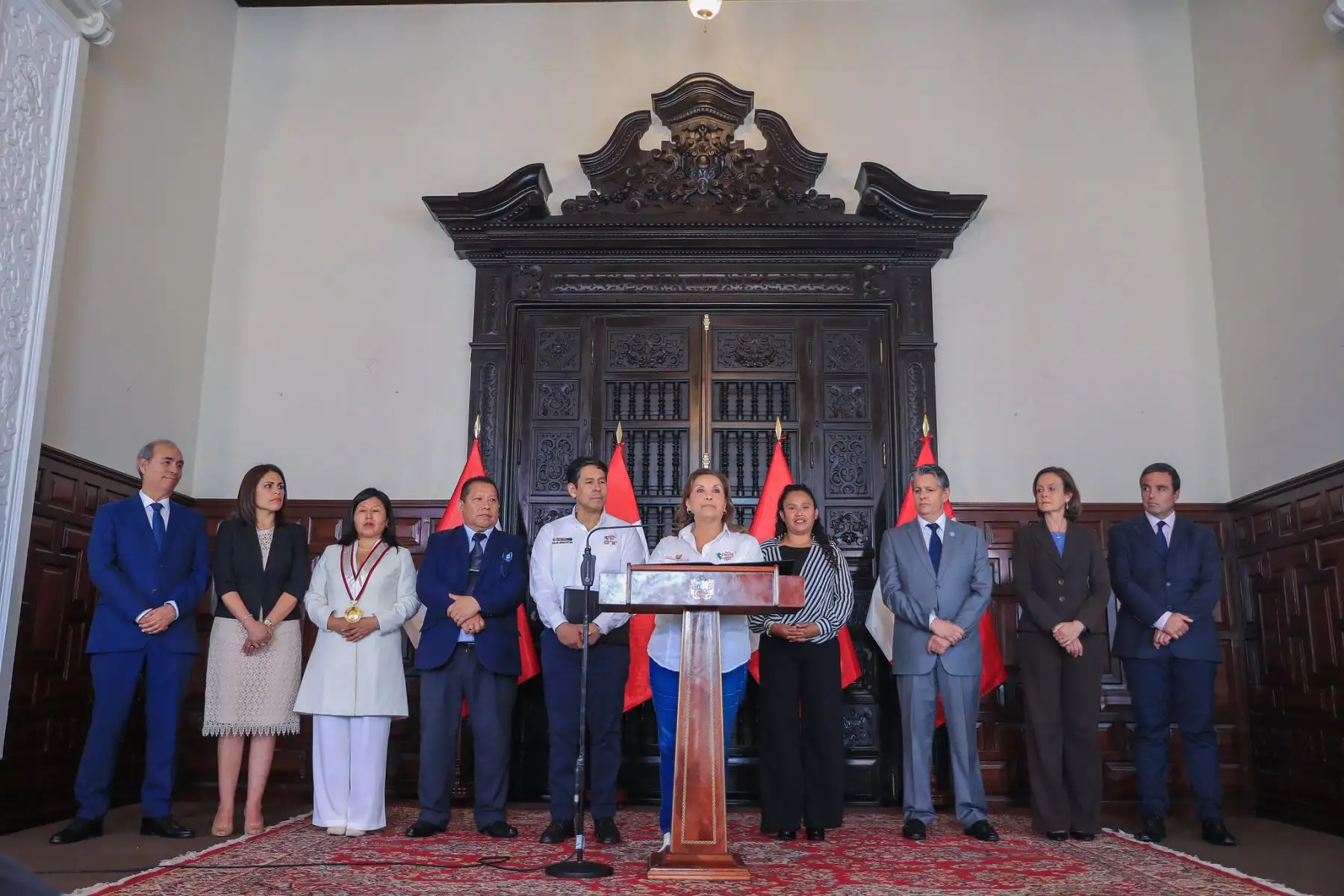 Presidenta Dina Boluarte  realiza el lanzamiento del nuevo Programa de Alimentación Escolar “Wasi Mikuna"Foto: ANDINA/Prensa Presidencia