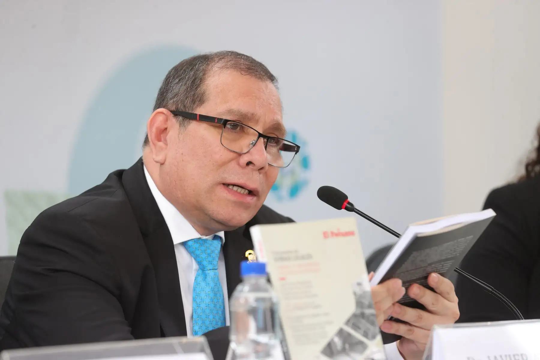 Con la presencia del presidente del Poder  Judicial, Javier Arévalo, se realizo la presentación del libro Comentarios de normas legales de seguridad y salud en el trabajo. Foto: ANDINA/Melina Mejía