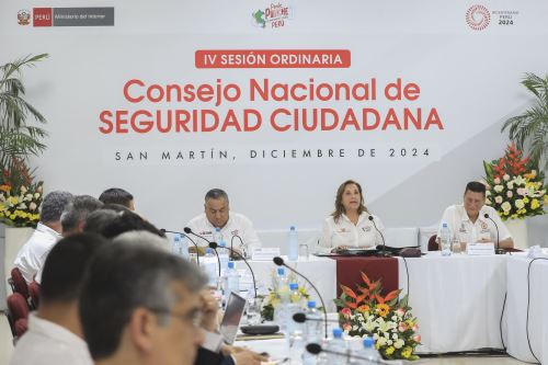 La Cuarta Sesión del Conasec fue inaugurada por la presidenta Dina Boluarte. ANDINA/Prensa Presidencia