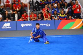 Jorge Alexander Copara Huaylla consiguió una nueva medalla de oro en wushu modalidad taolu daoshu.