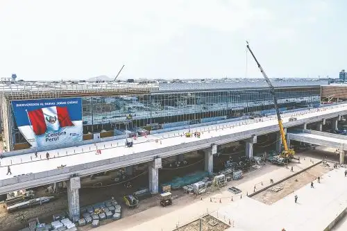 Avanzan las obras de terminal de pasajeros del nuevo Aeropuerto Internacional Jorge Chávez. Foto: ANDINA/Difusión