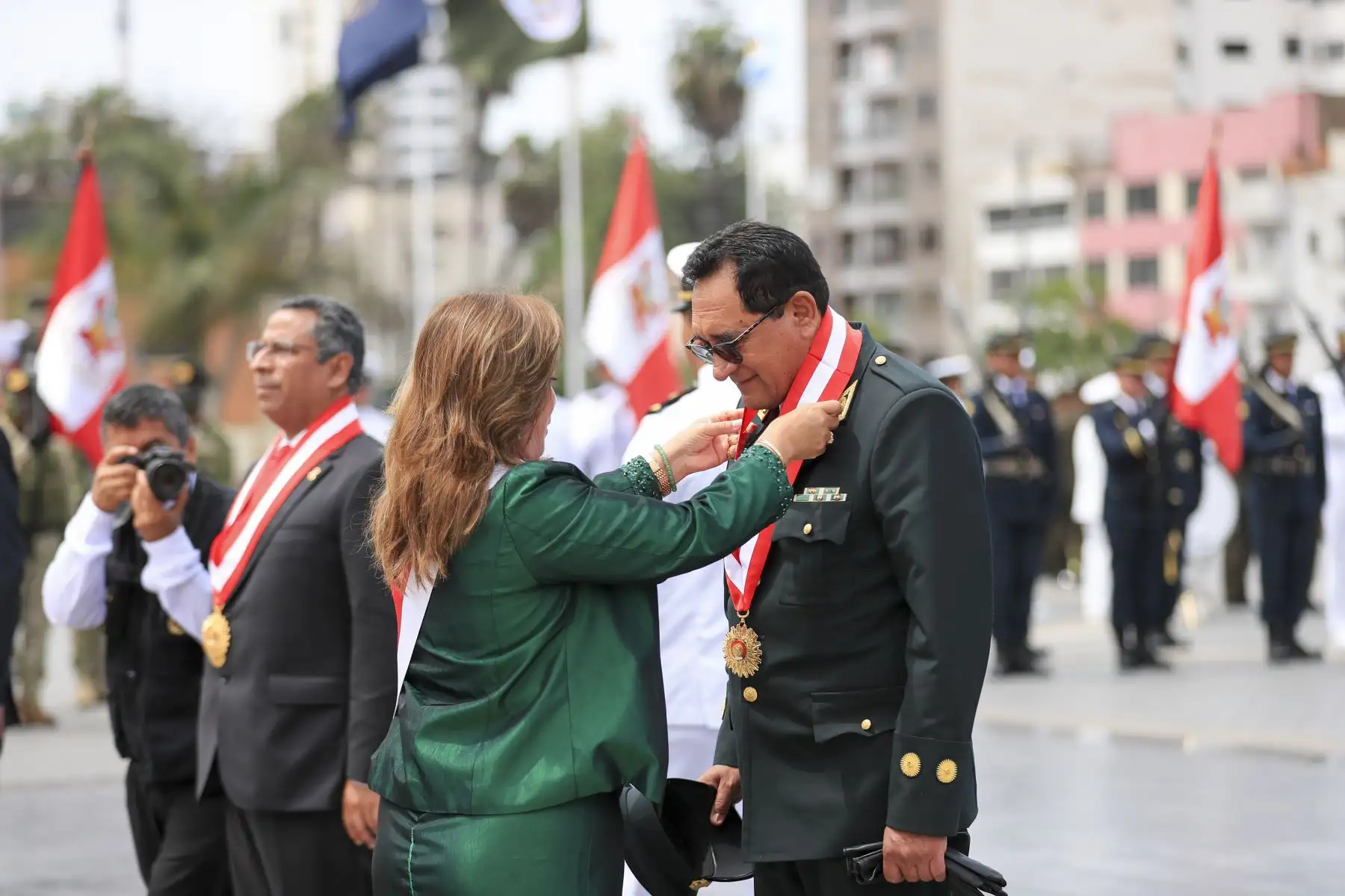 La señora Presidenta de la República participó en la Ceremonia por el “Día de la Institucionalidad, del Estado de Derecho y de la Defensa de la Democracia”. Foto: ANDNA/Prensa Presidencia