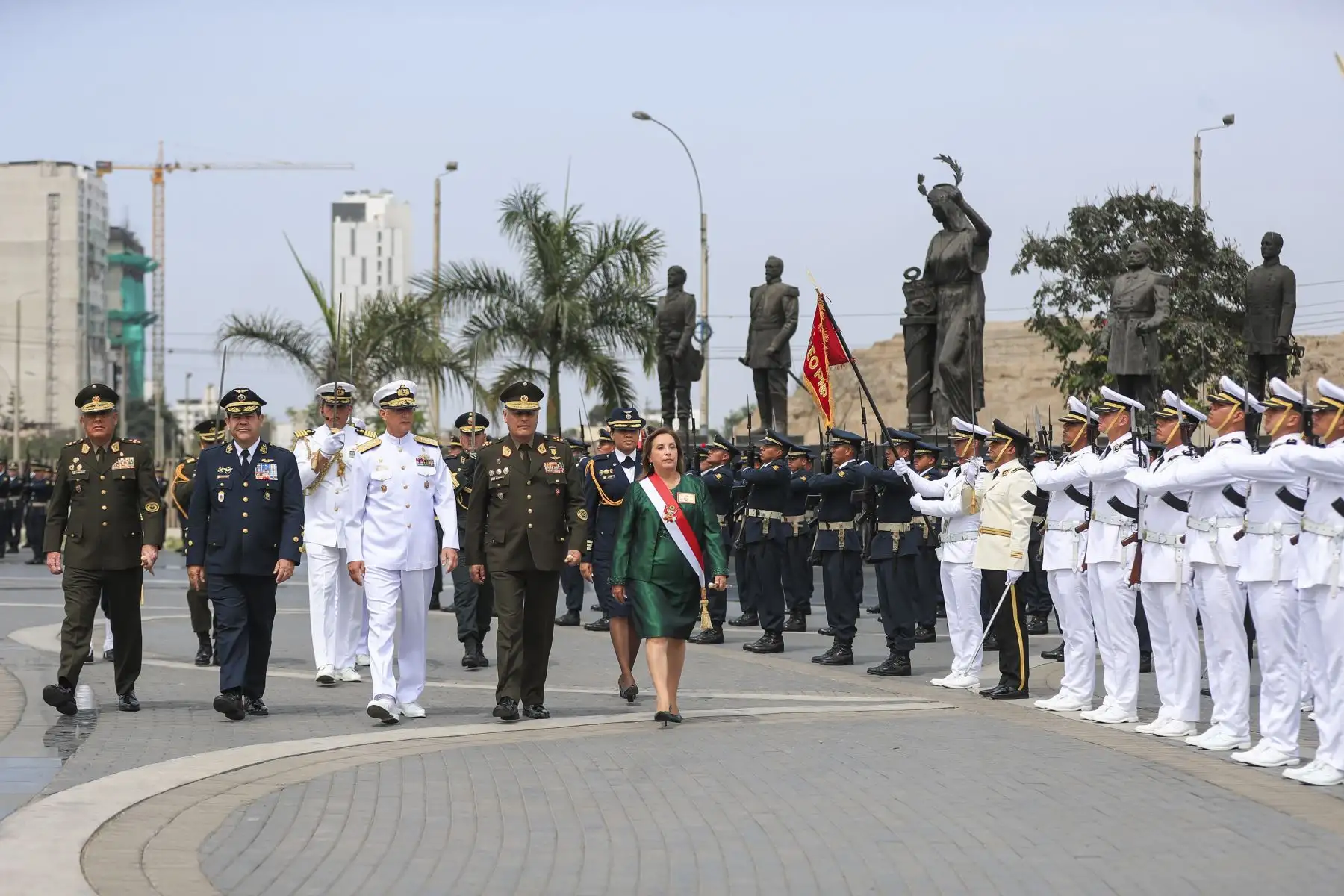 La señora Presidenta de la República participó en la Ceremonia por el “Día de la Institucionalidad, del Estado de Derecho y de la Defensa de la Democracia”. Foto: ANDNA/Prensa Presidencia