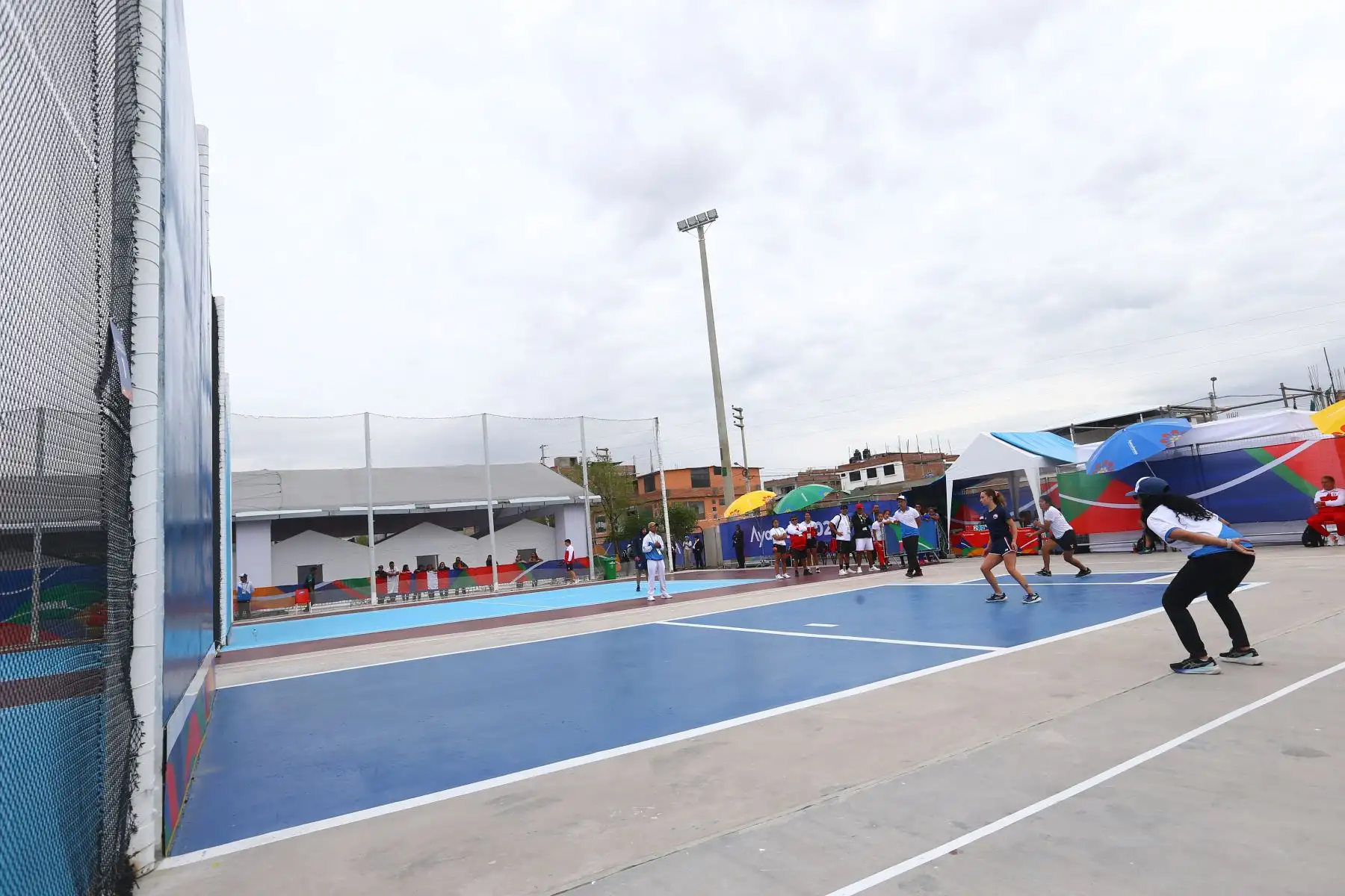 Desde el complejo Canaan Alto de Ayacucho se desarrolla la competencia de frontón de los Juegos Bolivarianos Bicentenario Ayacucho 2024 , en donde los peruanos Edson Velasquez y Franco Velasco ganaron ante los representantes de El Salvador  en la categoría fronton. Foto: ANDINA/Eddy Ramos