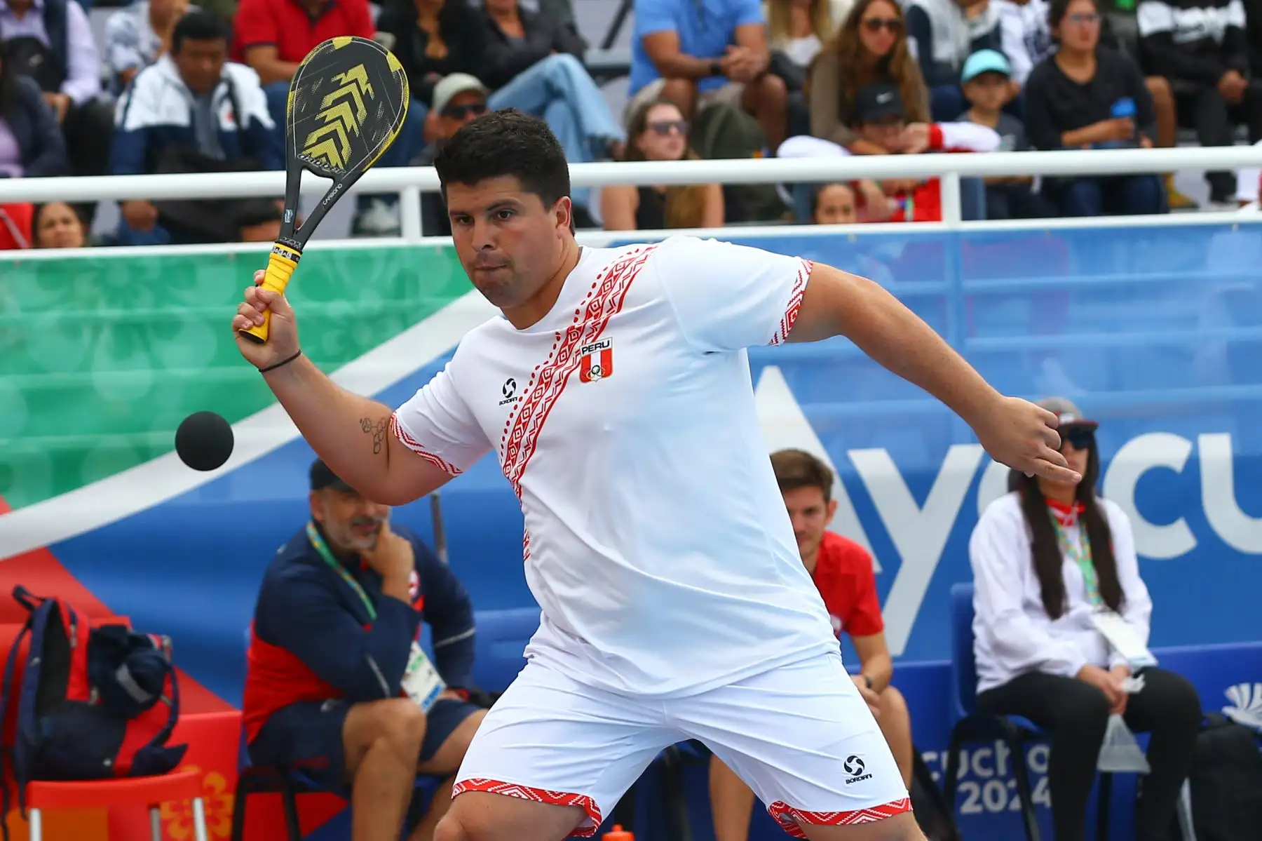 El  peruano Kevin Martinez  gana medalla de oro en la disciplina frontón  masculino de los Juegos Bolivarianos Bicentenario Ayacucho 2024  Foto: ANDINA/Eddy Ramos