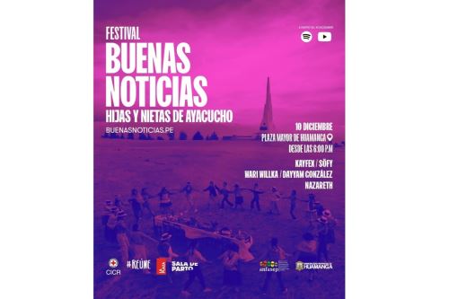 Pieza gráfica de convocatoria al festival Buenas Noticias. Imagen: Difusión.