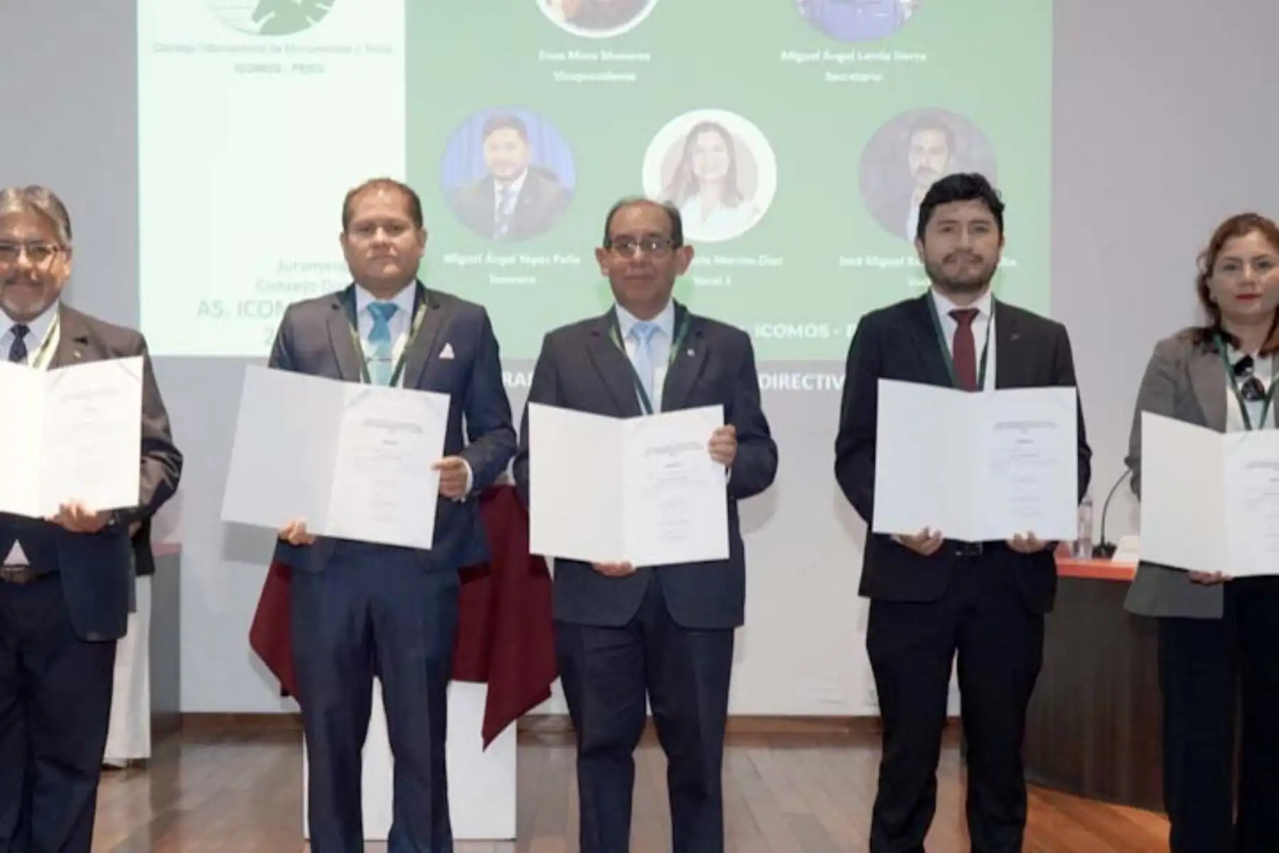 Directiva 2024-2027 (de izq. a der.): Manuel Aparicio (presidente), Enzo Mora (vicepresidente), Miguel Landa (secretario), Miguel Ángel Yépez (tesorero), Gina Marrou (vocal 1). Foto: CAP