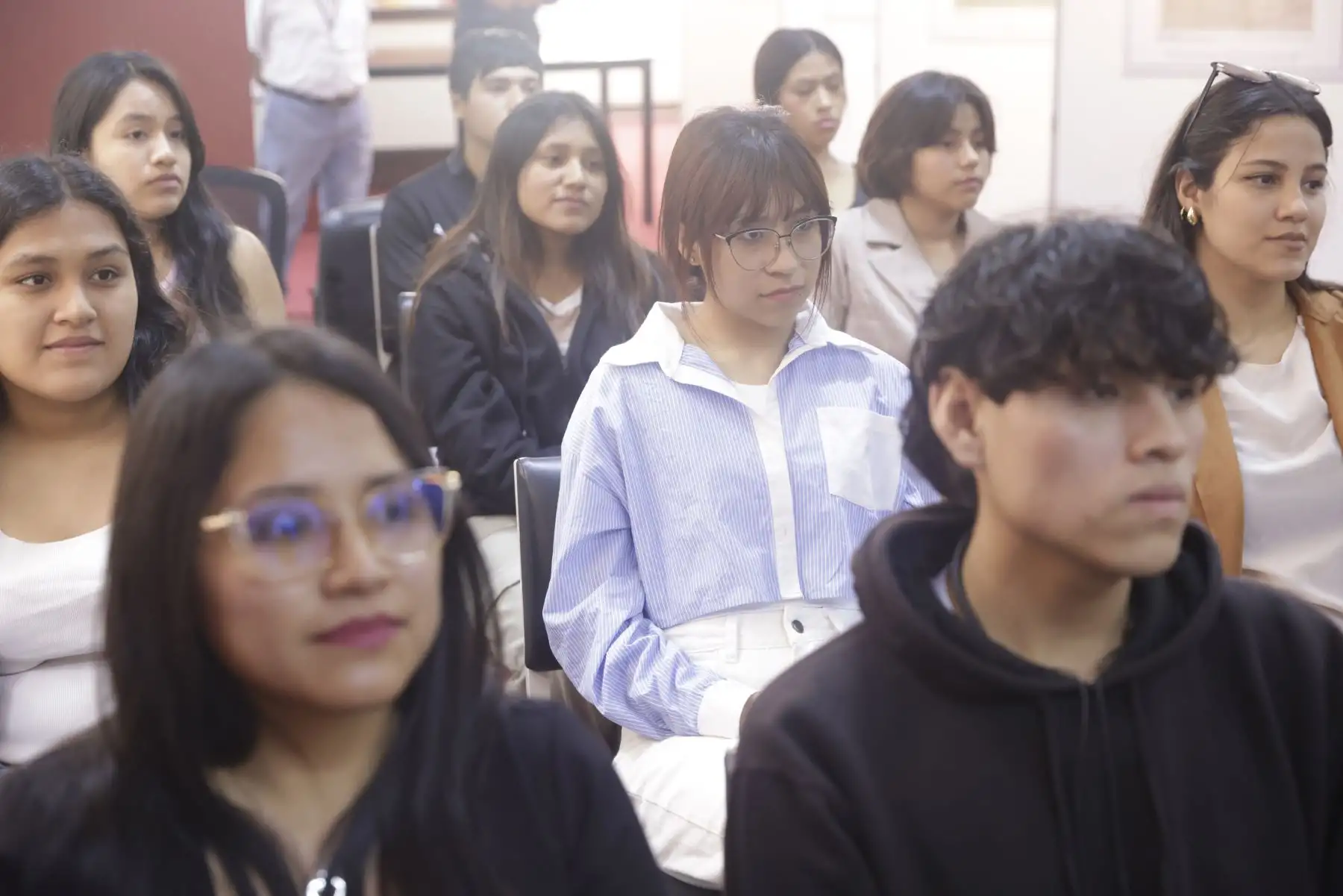 Esta vez visitaron nuestras instalaciones los alumnos del 3° ciclo de la carrera de Diseño Gráfico del Instituto Cibertec, sede San Juan de Lurigancho. Foto: ANDINA/ Luis Iparraguirre