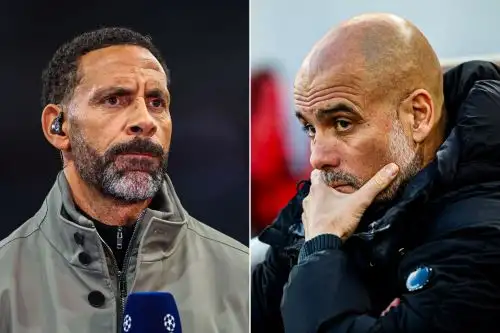 Rio Ferdinand y Pep Guardiola