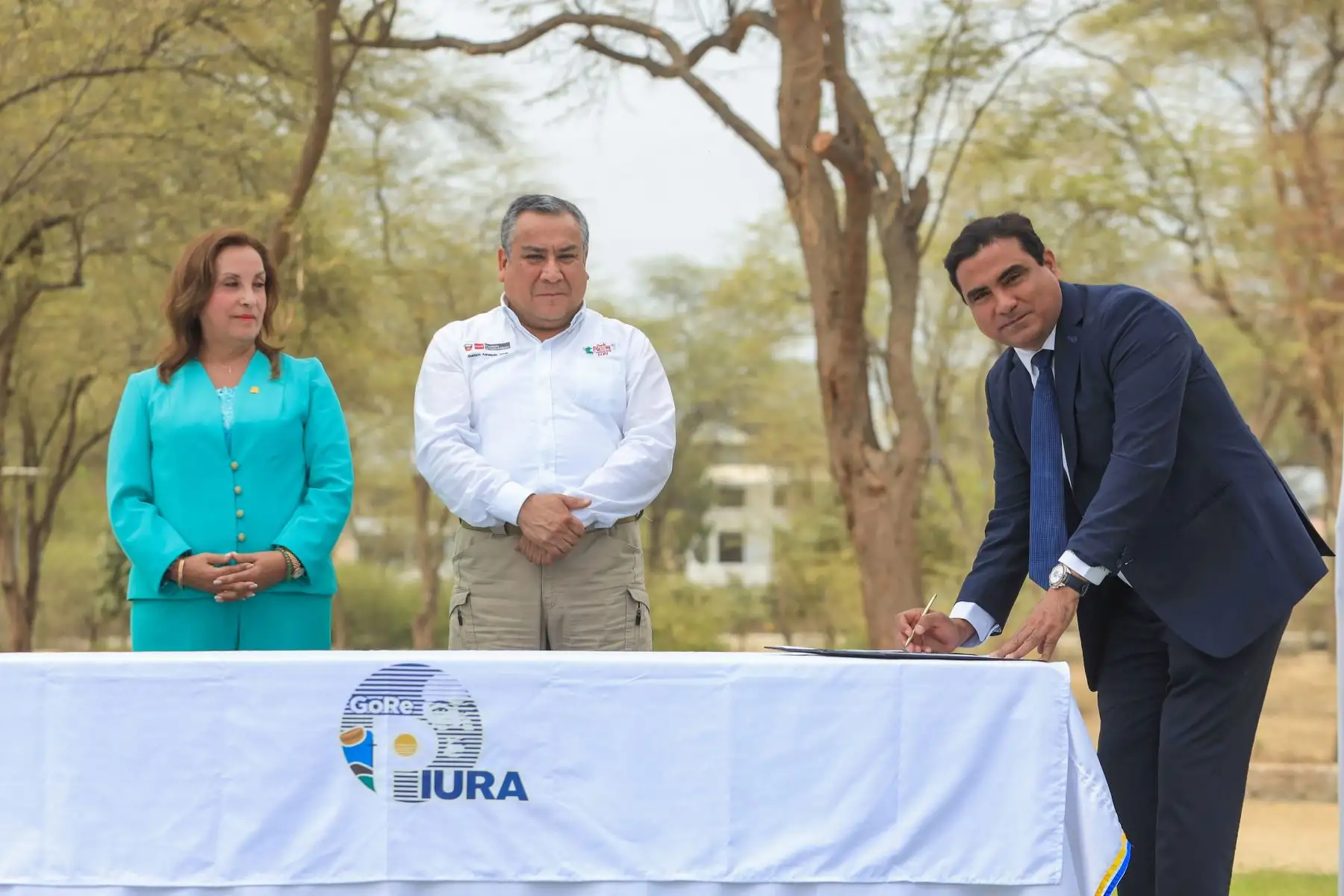 La presidenta de la república, Dina Ercilia Boluarte Zegarra, participa en la suscripción de convenios con el Gobierno Regional de Piura. Foto: ANDINA/Prensa Presidencia