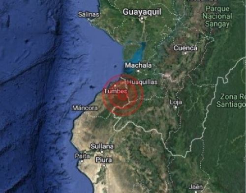 Un temblor de magnitud 4.4 se registró en la madrugada de hoy en el distrito de Zarumilla, región Tumbes.