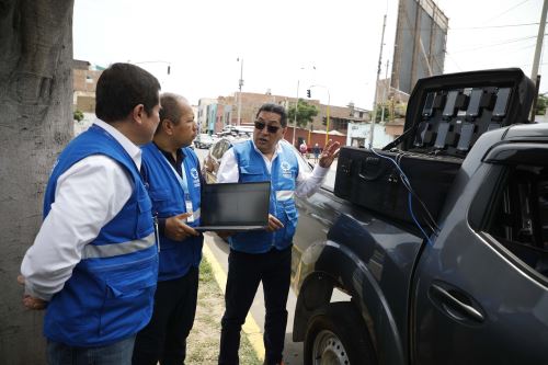 El titular del Osiptel, Anívar Rodríguez, cumplió actividades en la región La Libertad. Foto: Osiptel/Difusión.