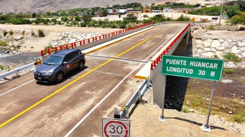 MTC pone en servicio el nuevo puente Huancar, en Paramonga