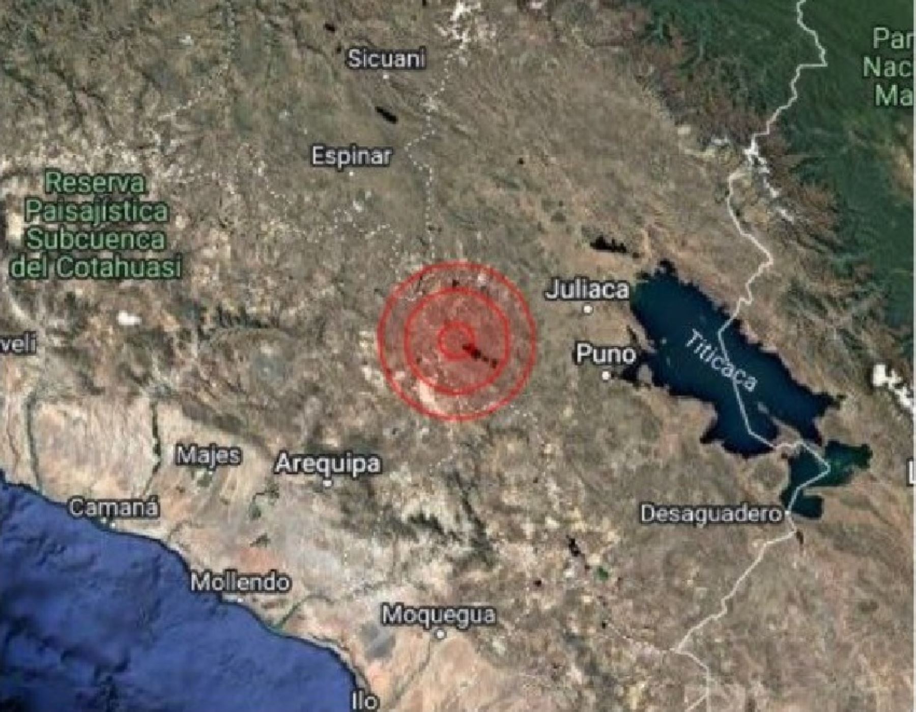 Epicentro del sismo se localizó cerca de Santa Lucía, en la provincia de Lampa, región Puno.