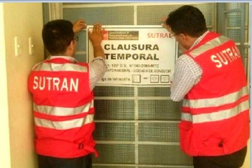 Centro de Inspección Técnica Vehicular (CITV) El Cumbe S.A.C., en la región Cajamarca, clausurado la Sutran temporalmente por 10 días .