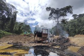 Military actions against illegal mining. Foto: PCM