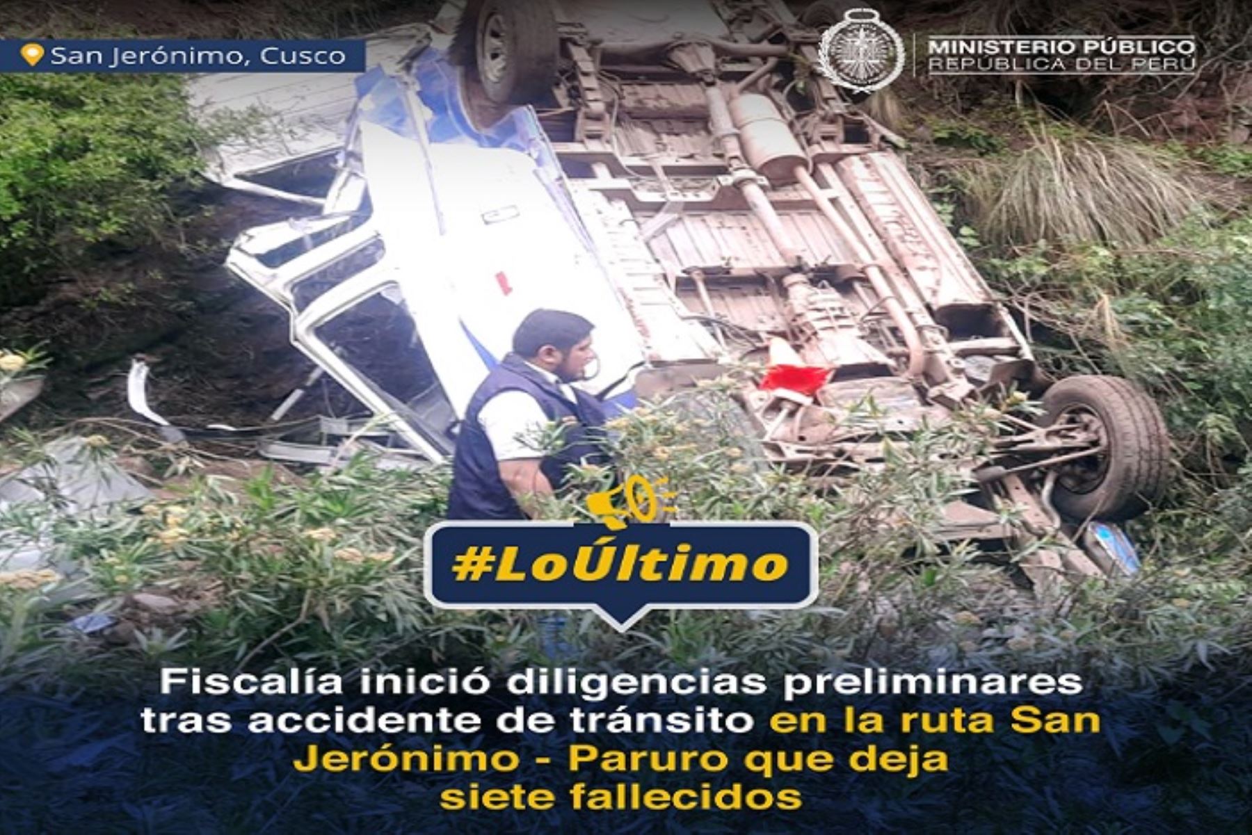 El conductor de la unidad es uno de los cinco heridos y se encuentra en el Hospital Regional del Cusco bajo custodia policial.