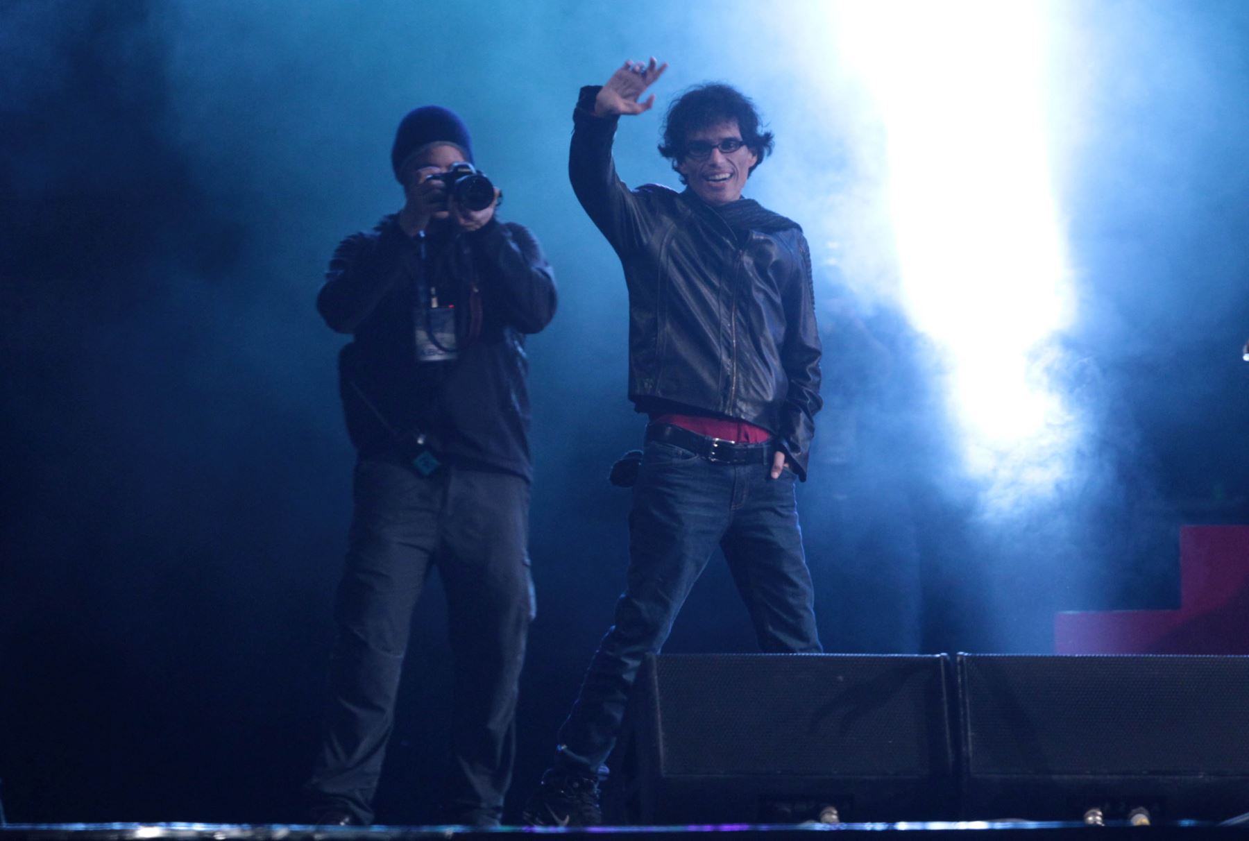 LIMA PERÚ, OCTUBRE 18. Pedro Suarez Vertiz, en concierto "Cuando Pienses en Volver" con la participación de bandas nacionales e internacionales. Foto: ANDINA/Melina Mejía