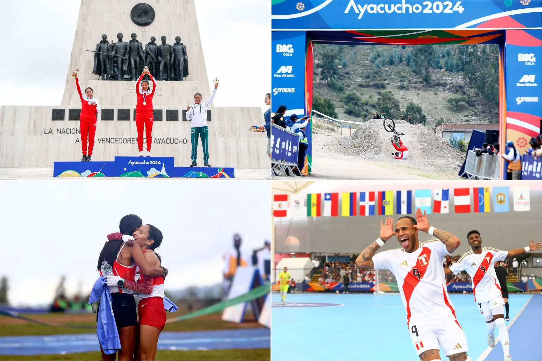 Liderazgo peruano en los Juegos Bolivarianos Ayacucho 2024. 
Fotos: Daniel Bracamonte y Eddy Ramos
