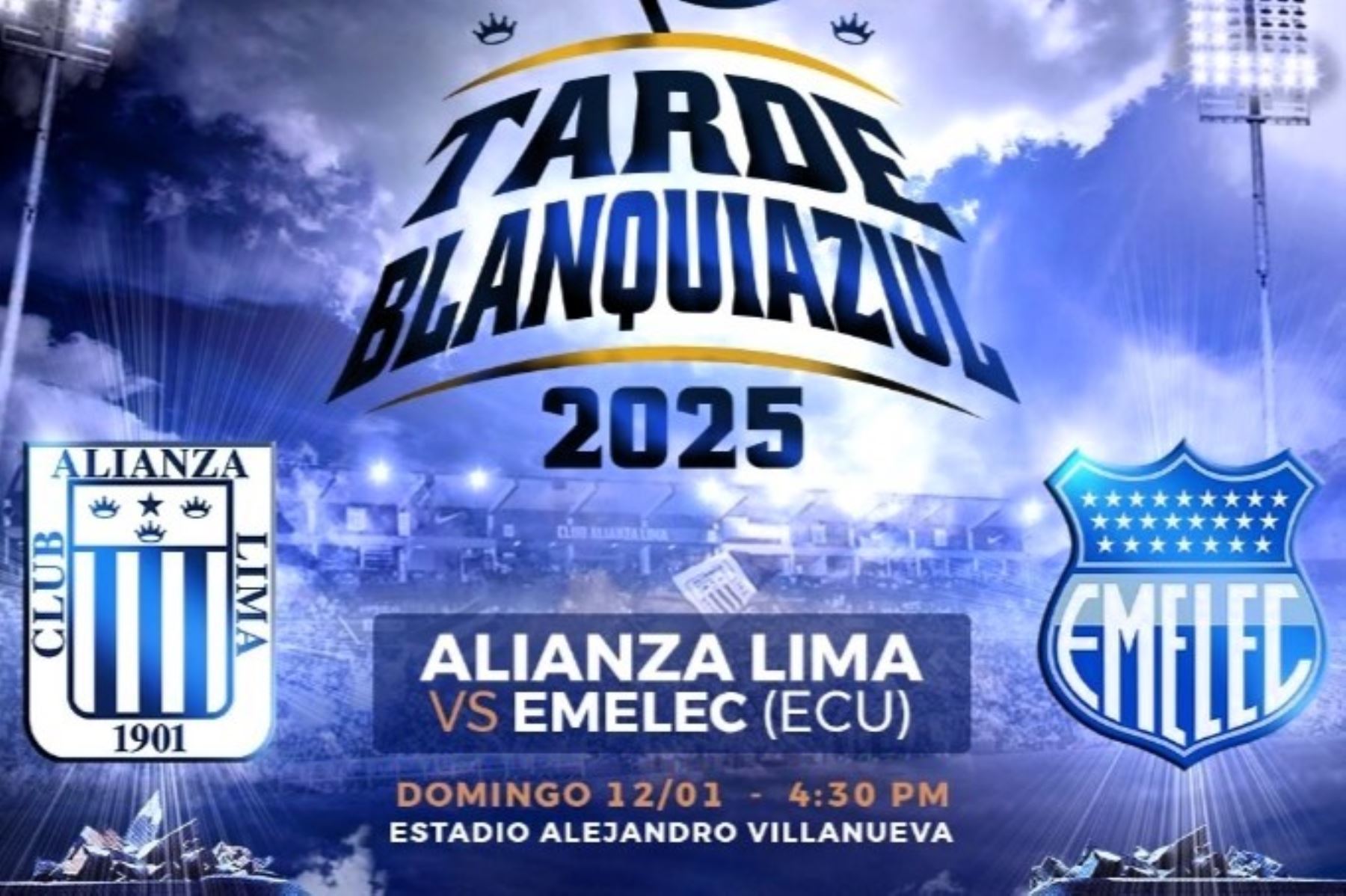 Pieza gráfica para anunciar la Tarde Blanquiazul en redes sociales.