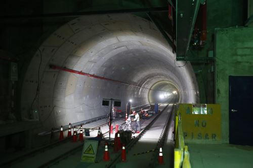 Línea 2 del Metro ya avanzó 98% en estación Juan Pablo II. Fotos: ANDINA/Daniel Bracamonte